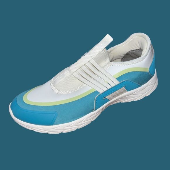 Vionic Brisk Vayda Walking Athletic Sneaker Shoes Turquoise Lime & White Size 8 - Picture 1 of 7